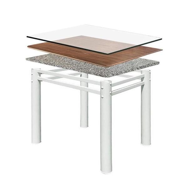 Imagem de Base Para Mesa De Jantar Quadrada Tubular 75cm Para Tampos De Granito Mármore Vidro Madeira