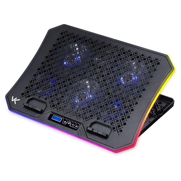 Imagem de Base para Notebook SNOW - ATE 19" - 6 FANS RGB - com Controlador e Suporte P/ Celular - CN200