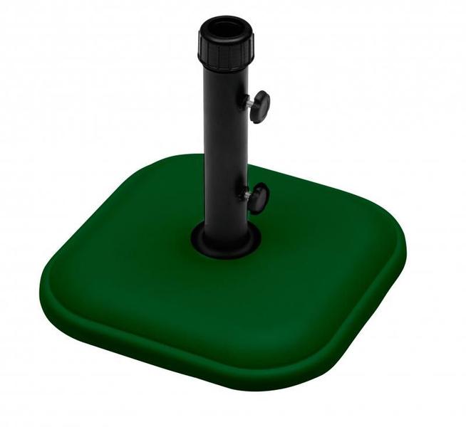 Base para ombrellone em concreto expandido quadrado 11kg verde haste 15 a 32mm - Bel Lazer Imagem de Base para ombrellone em concreto expandido quadrado 11kg verde haste 15 a 32mm - Bel Lazer