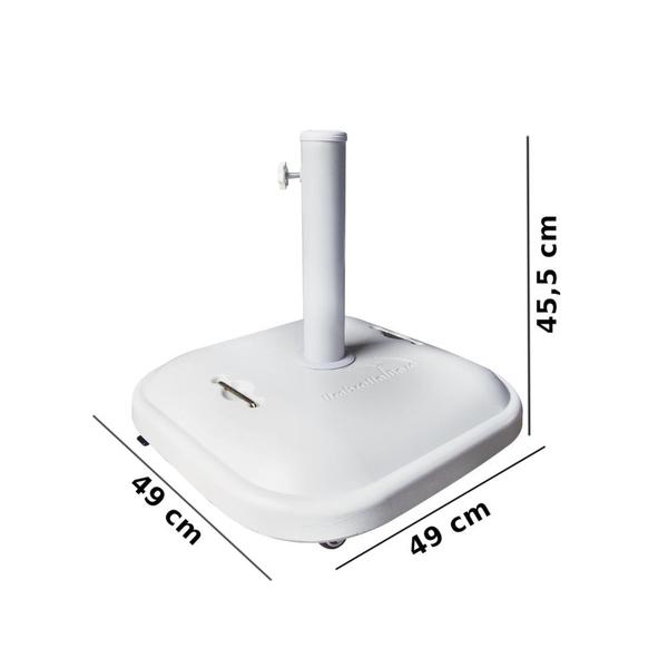 Imagem de Base para Ombrelone Ou Guarda-sol Quadrada em Concreto 37 Kg  Mor 