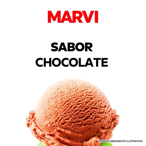 Imagem de Base para Sorvetes e Sobremesas em Pó Sabor chocolate 80Gr - Marvi