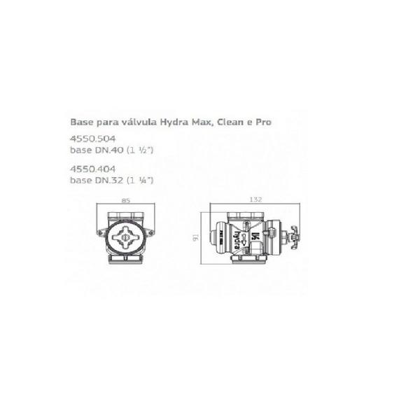 Imagem de Base para Válvula de Descarga 40mm ou 1.1/4" Hydra Max Deca