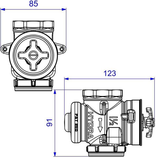 Imagem de Base para válvula descarga 1 1/2" Base Hydra Duo 4545.500