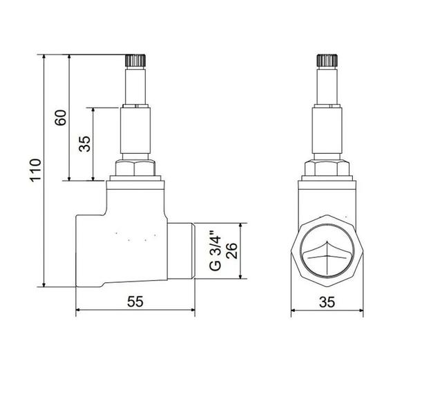 Imagem de Base Registro 1416 3/4'' 1/4'' - Meber