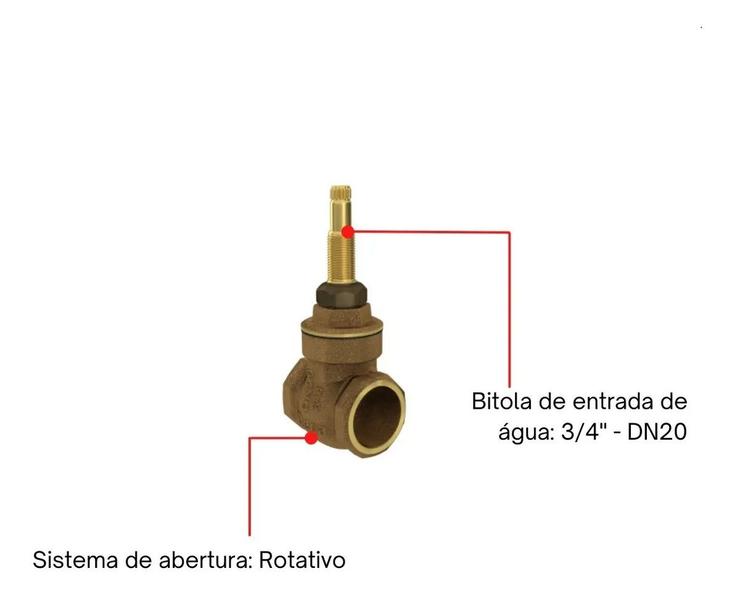 Imagem de Base Registro de Gaveta Deca 4509.202 3/4" Bruto