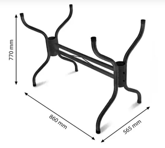 Imagem de Base Retangular Para Mesa Vidro Pedra Madeira Gab01