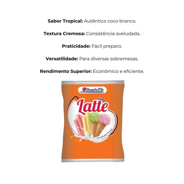 Imagem de Base Sorvete Pó Saborizante Coco Branco C/ 1 Kg