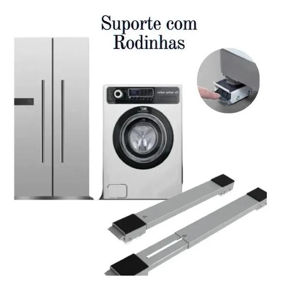 Base Suporte Com Rodinhas Para Geladeira Fogão Maquina De Lavar Sofá Móvel - Jodi Base Suporte Com Rodinhas Para Geladeira Fogão Maquina De Lavar Sofá Móvel - Jodi
