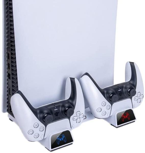 Imagem de Base Vertical Com Cooler E Carregador Duplo Compatível Playstation 5