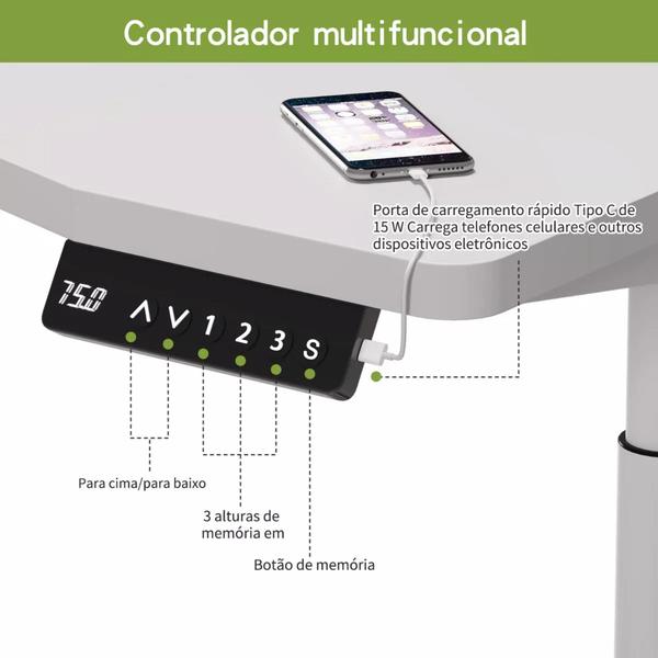 Imagem de Bases De Mesa Escritorio Com Regulagem De Altura Motor Duplo