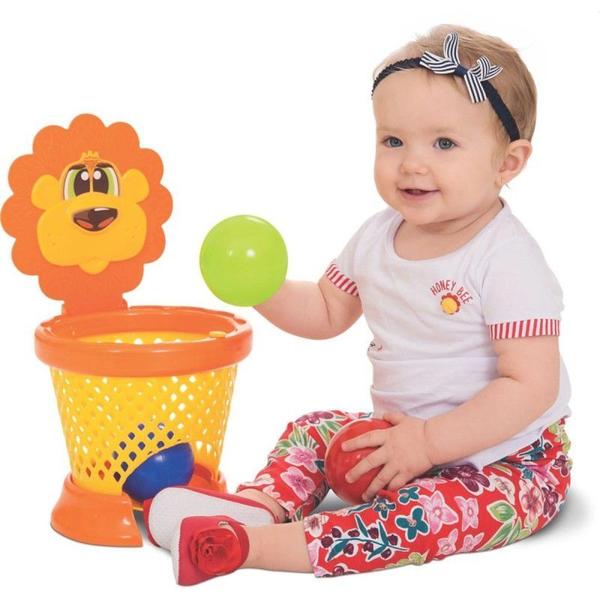 Imagem de Basket Ball Baby Leãozinho Cesta E 3 Bolinhas- MERCOTOYS