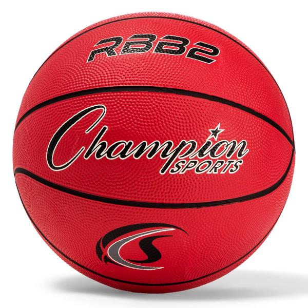 Imagem de Basketball Champion Sports Rubber Junior Tamanho 5 Vermelho