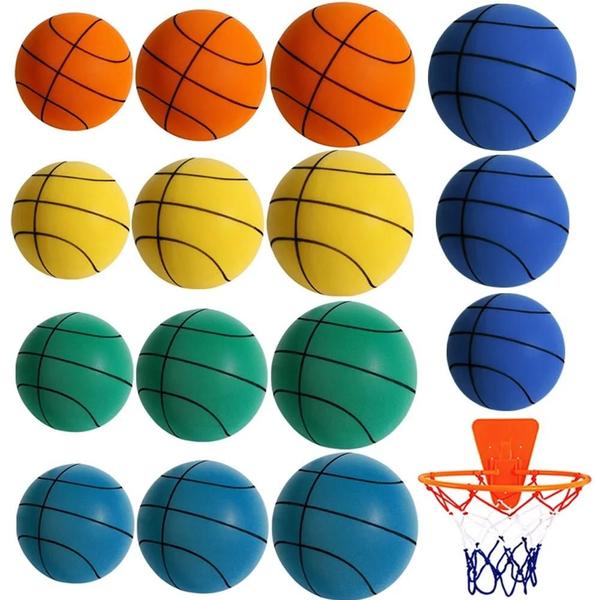 Imagem de Basquete de Espuma Macia 24cm - Silencioso para Crianças e Adultos