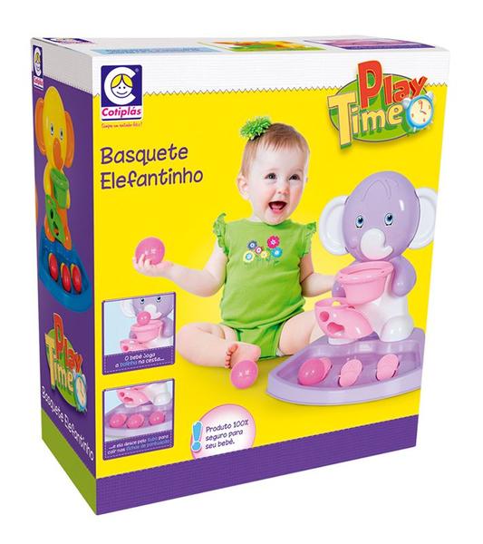 Imagem de Basquete Infantil - Play Time - Elefantinho - Rosa - Cotiplás