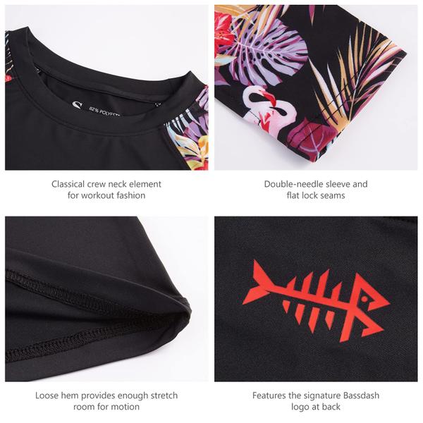 Imagem de BASSDASH Camiseta UPF 50+ Proteção Solar Manga Longa Feminina Roupas Pesca Trilha