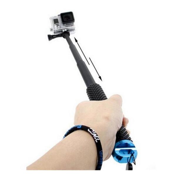 Imagem de Bastão Alumínio Retrátil Monopod 25-90cm para Gopro, SJCam - Azul