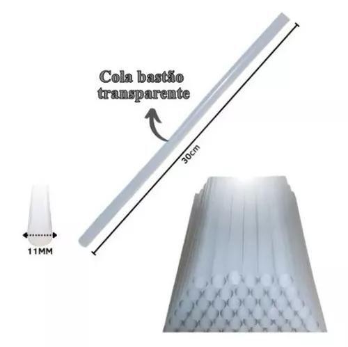 Bastão Cola Quente Grosso - 11mm /30cm Kit com 10 Transparente - Utilidades DOMÉSTICAS Imagem de Bastão Cola Quente Grosso - 11mm /30cm Kit com 10 Transparente