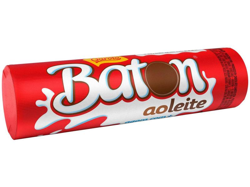 Imagem de Bastão de Chocolate Baton Ao Leite 16g  - 30 Unidades Garoto