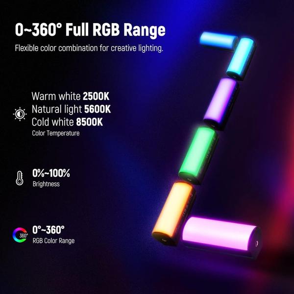 Imagem de Bastão de luz de vídeo LED Neewer TL96RGB com bateria de 2500mAh