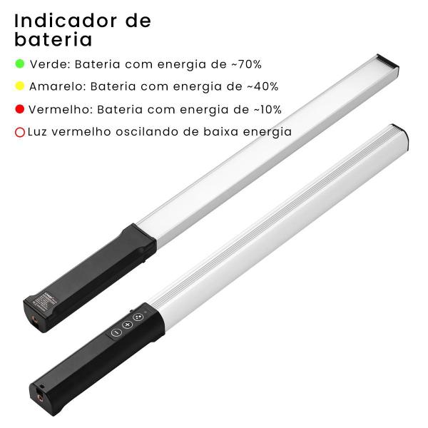 Imagem de Bastão De Luz Rgb Greika Hl144m Com Controle Remoto, Bateria Recarregável