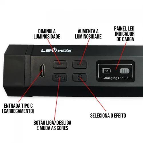 Imagem de Bastão de Mão Luz RGB Lehmox - Modelo LEY-2105