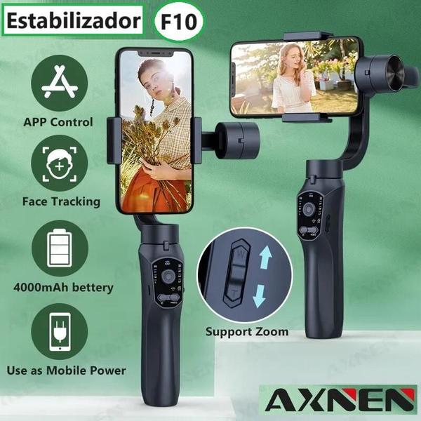 Imagem de Bastão Estabilizador Digital Gimbal 3 Eixos F10 + Tripé