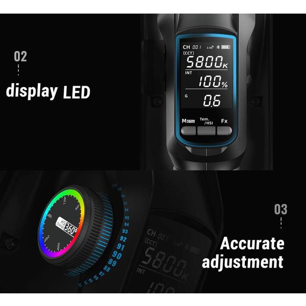 Imagem de Bastão LED Yongnuo YN660 Pro Video Light RGB Portátil Bi-Color 2000K-9900K com Softbox