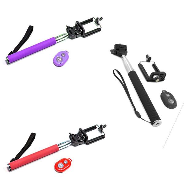 Imagem de Bastão Para Selfie Monopod Com Suporte P/ Celular e Controle