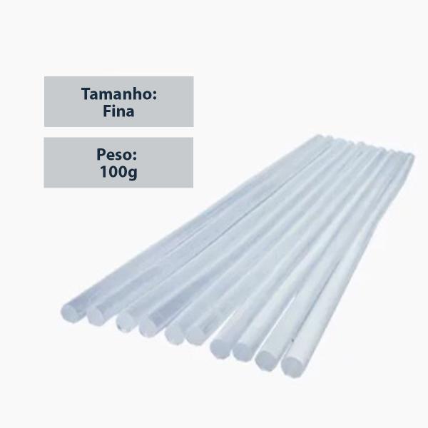 Bastão Refil De Cola Quente Fino - Transparente - 7mm- 10pçs - BRW Imagem de Bastão Refil De Cola Quente Fino - Transparente - 7mm- 10pçs