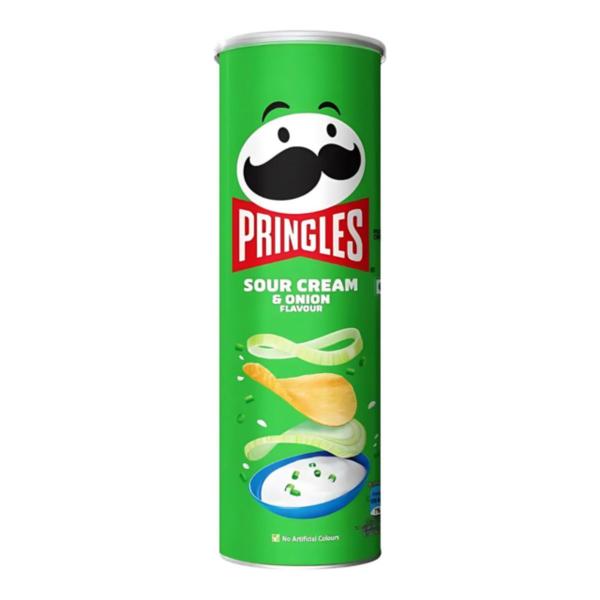 Imagem de Batata Chips Importada Pringles Sabor Creme e Cebola 110g 