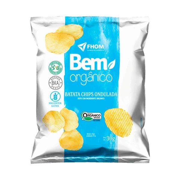 Batata Chips Ondulada Orgânica Bem Orgânico Fhom 30g Imagem de Batata Chips Ondulada Orgânica Bem Orgânico Fhom 30g