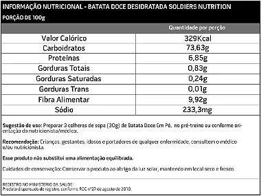 Imagem de Batata Doce Desidratada 1Kg - 100% Pura - Soldiers Nutrition