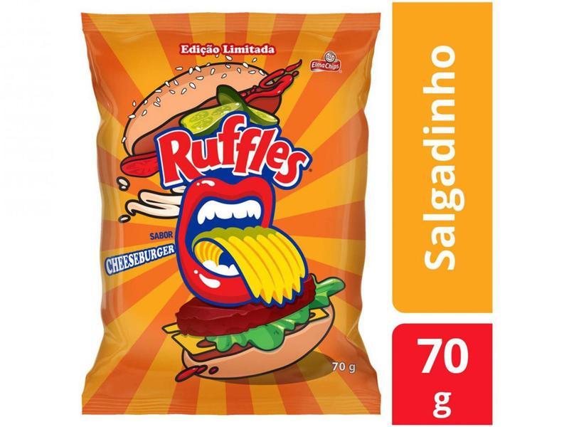 Batata Lanchonete Ruffles Hamburguer 70g Imagem de Batata Lanchonete Ruffles Hamburguer 70g