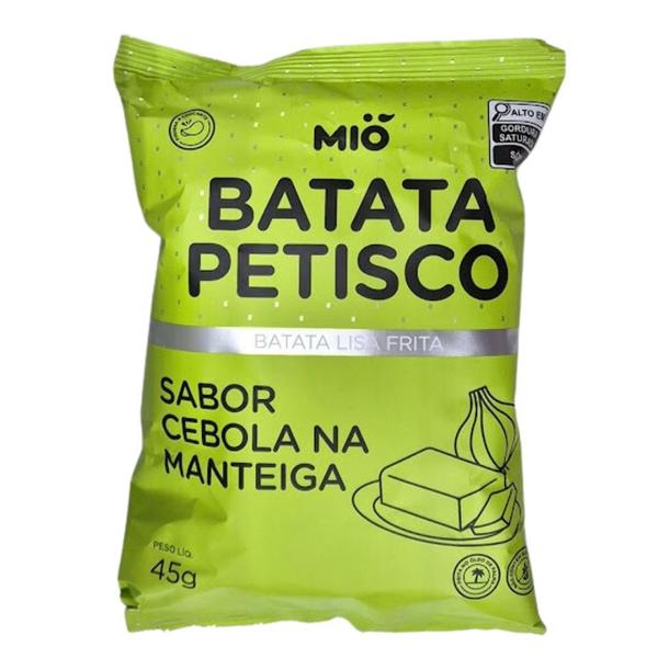 Batata Petisco Mió Cebola na Manteiga 45g Imagem de Batata Petisco Mió Cebola na Manteiga 45g