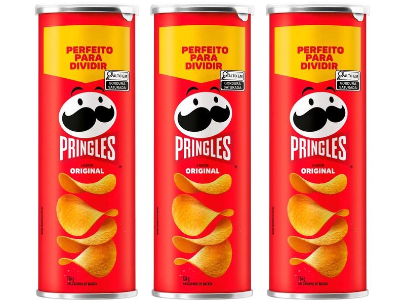 Imagem de Batata Pringles Original 134g 3 Unidades