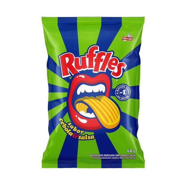 Batata Ruffles Elma Chips Sabor Cebola e Salsa 68g Imagem de Batata Ruffles Elma Chips Sabor Cebola e Salsa 68g
