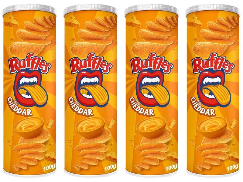 Batata Ruffles Tira Onda Queijo Cheddar 100g - 4 Unidades Imagem de Batata Ruffles Tira Onda Queijo Cheddar 100g