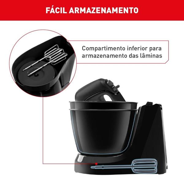 Imagem de Batedeira Arno Mini Chef  400W Preto