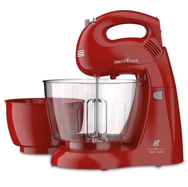 Imagem de Batedeira Britania Perola Cristal Duo 4VEL 500W  - 33401219 Vermelho 110 VOLTS