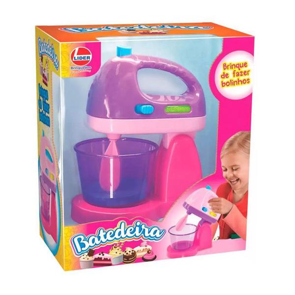 Imagem de Batedeira De Brinquedo Com Luz E Movimento Rosa - Lider Brinquedos