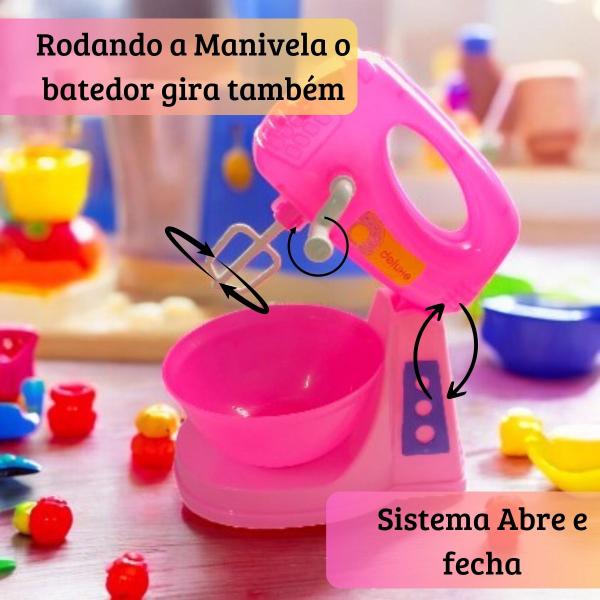 Imagem de Batedeira De Brinquedo Infantil Bolo Cozinha Infantil Diversão