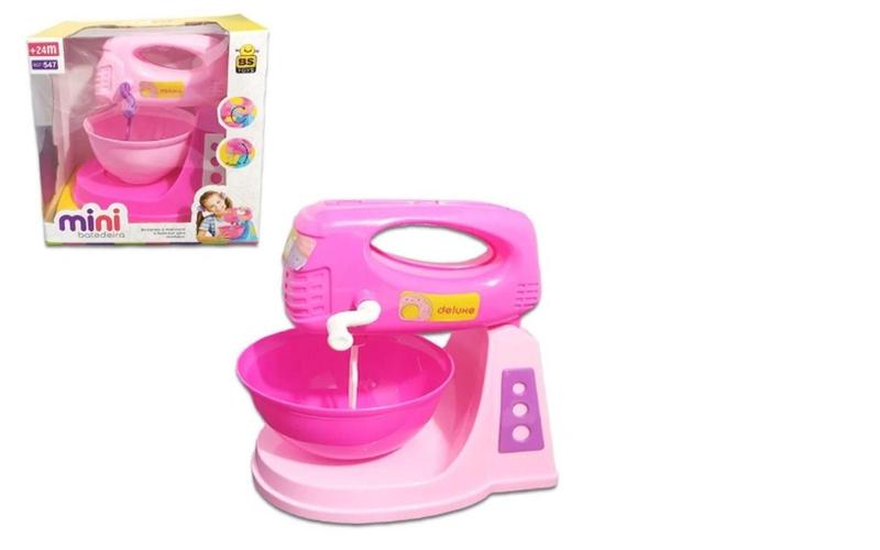 Imagem de Batedeira De Brinquedo Mini Rosa Deluxe Infantil - Bs Toys