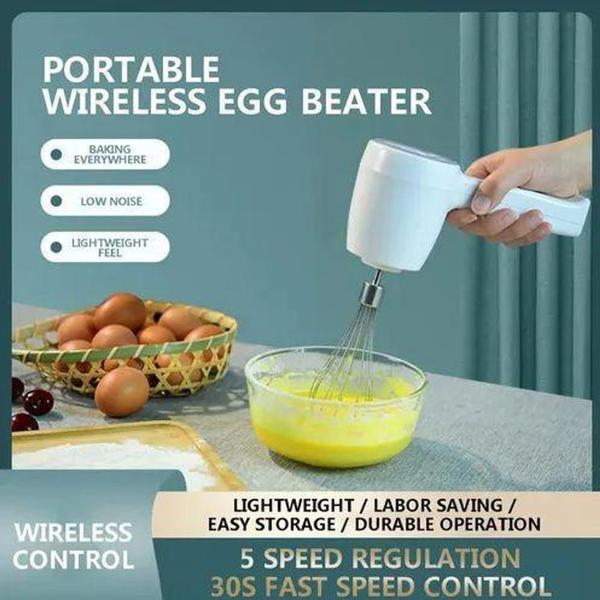 Imagem de Batedeira Elétrica Sem Fio Recarregável Wireless Hand Mixer - GT