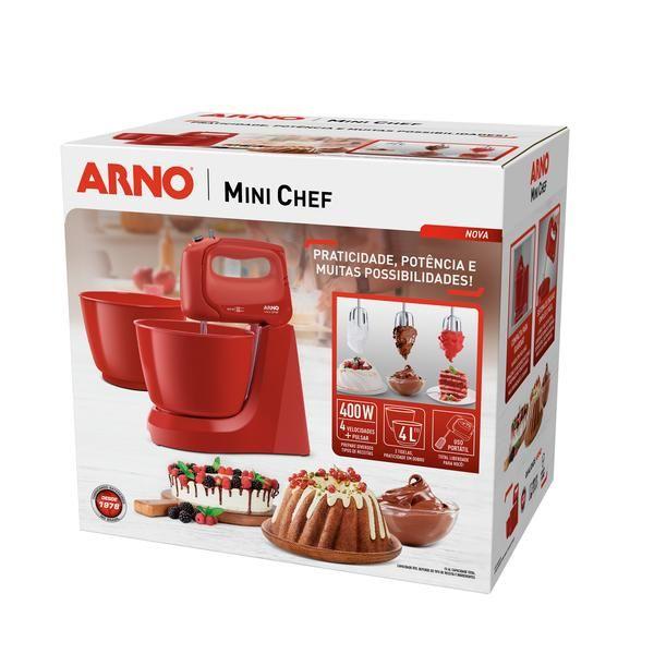 Imagem de Batedeira Mini Chef Portátil 400w com 2 tigelas de 4L