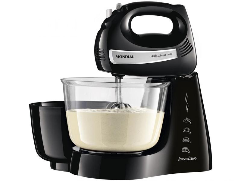 Batedeira Mondial 500W Bella Massa B-23 NP - 4 Velocidades Batedeira Mondial 500W Bella Massa B-23 NP - 4 Velocidades