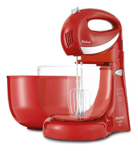 Batedeira Philco Paris Cristal Maxx Vermelha 400w Cor Vermelho 127V Batedeira Philco Paris Cristal Maxx Vermelha 400w Cor Vermelho 127V