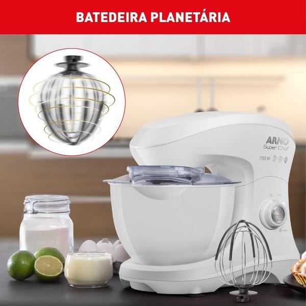 Imagem de Batedeira Planetária Arno Super Chef 750W 5L Branca KM00