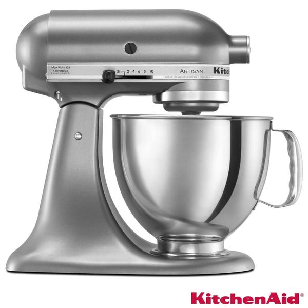 Batedeira Planetária Artisan KitchenAid Stand Mixer com 03 Batedores Silver - KITCHEN/AID Batedeira Planetária Artisan KitchenAid Stand Mixer com 03 Batedores Silver - KITCHEN/AID