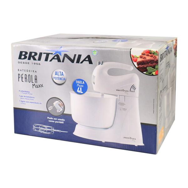 Imagem de Batedeira Planetaria Britania Perola Maxx - 400W - 4L - 110V - Branco