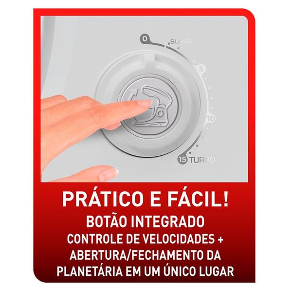 Imagem de Batedeira Planetária Super Chef KM00 Arno 5 Litros com 15 Velocidades 127v Branca